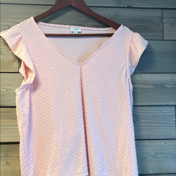 J. Crew Tops - J Crew Light Pink Textured Blouse
